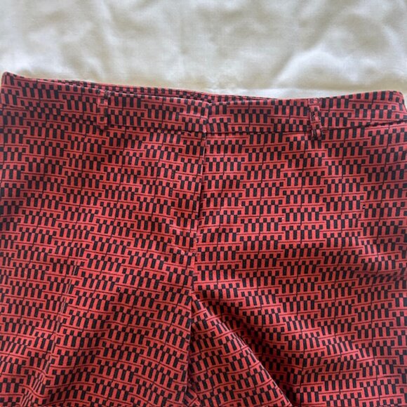 Foschini Ladies Pants sz 12 Red Black Ankle read - Picture 3 of 10